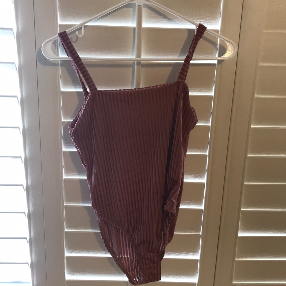 Velvet Dusty Rose Bodysuit